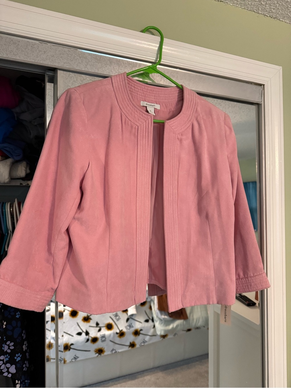 Dressbarn Pink Open-Front Women's Jacket